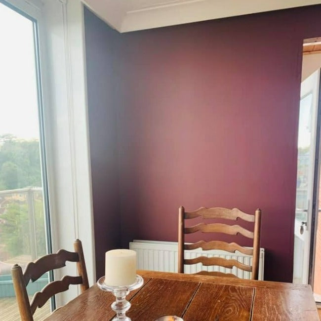 Little Greene Adventurer No. 7 is a deep red plum paint colour. Adventurer 7 dining room paint colour. Order Little Greene paint online in Ireland.