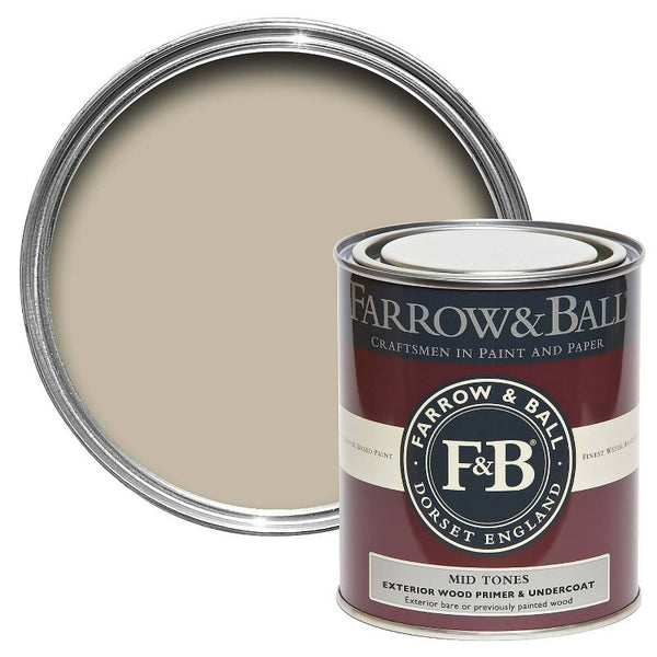 Farrow & Ball Exterior Wood Primer & Undercoat - Mid Tones 750ml.
