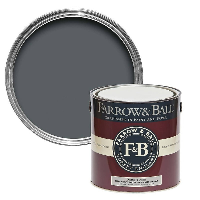 Farrow & Ball Exterior Wood Primer & Undercoat - Dark Tones 2.5L