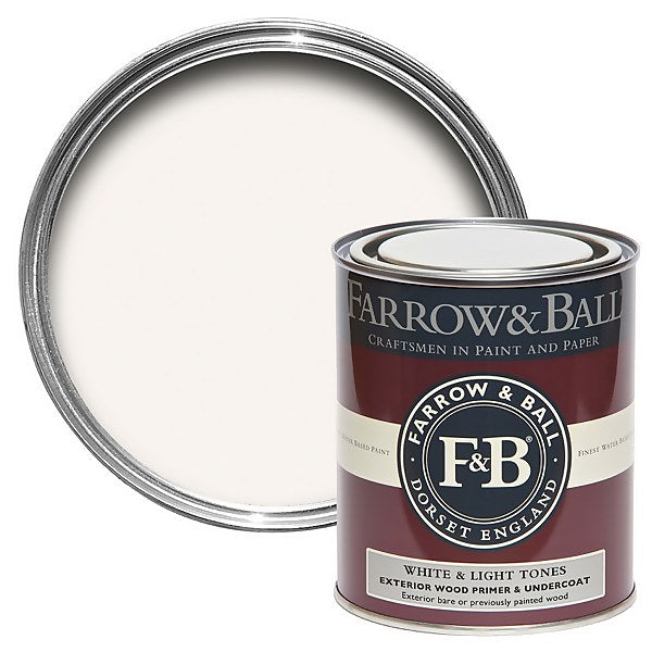 Farrow & Ball Exterior Wood Primer & Undercoat - White & Light Tones 750ml