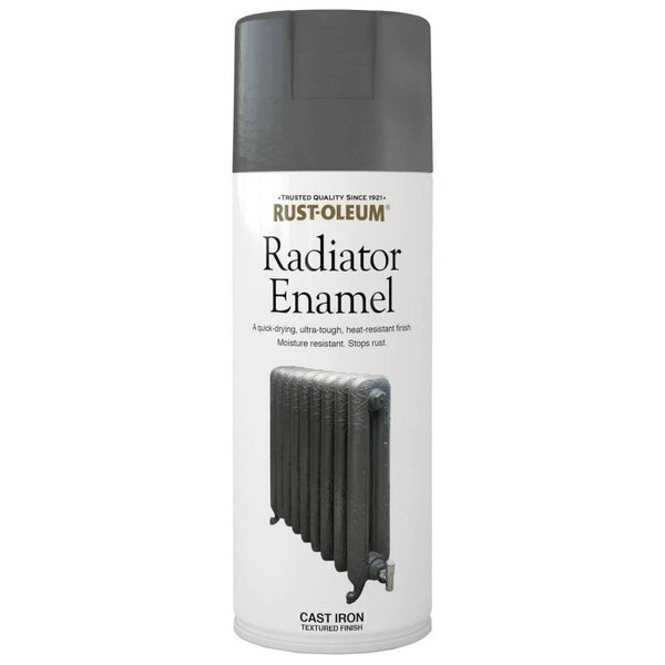 Rust-Oleum Radiator Spray Paint provides a beautiful enamel cast iron textured finish. An ultra-tough, heat-resistant enamel finish for radiators. Buy spray paint online. 
