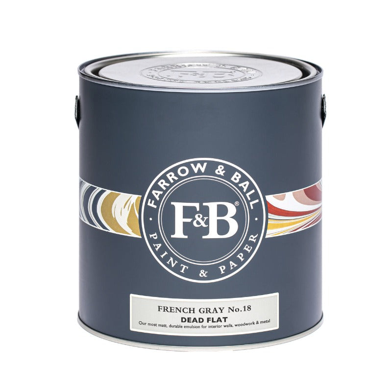 French Gray Farrow & Ball Dead Flat 2.5 Litre Paint from Paint Online