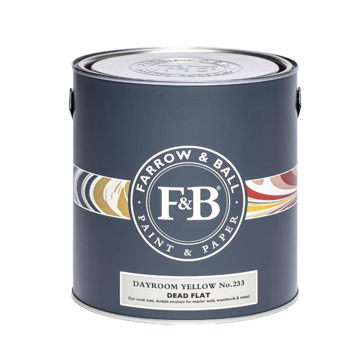 Dayroom Yellow Farrow & Ball Dead Flat 2.5 Litre Paint from Paint Online