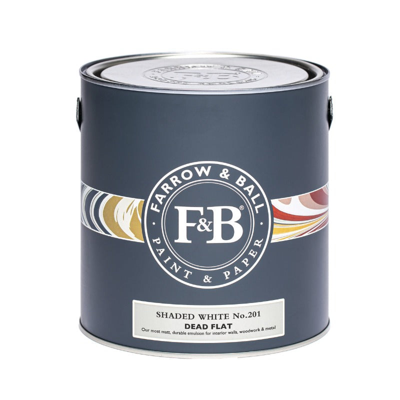 Shaded White Farrow & Ball Dead Flat 2.5 Litre Paint from Paint Online