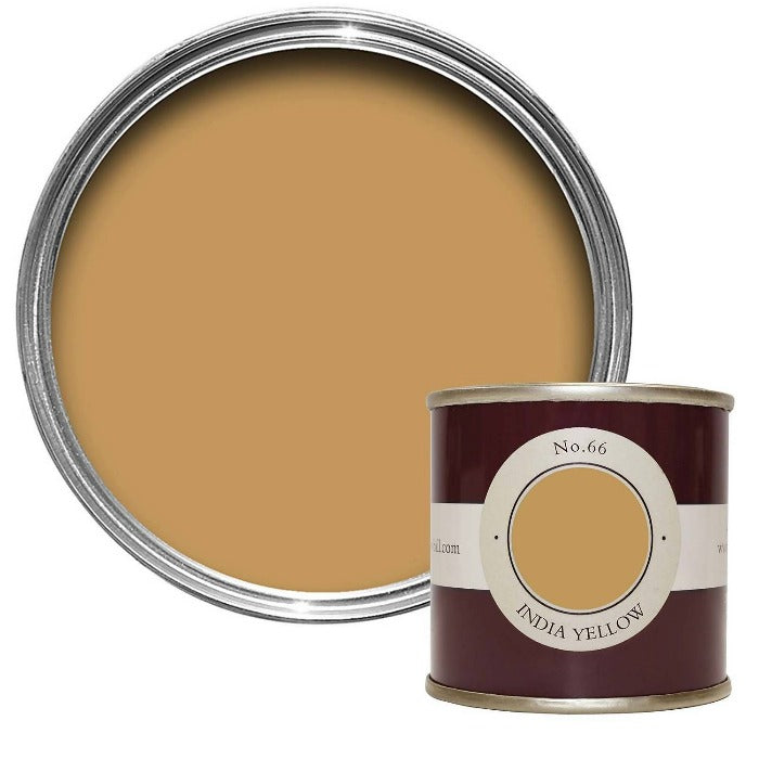 Farrow & Ball India Yellow No. 66 - Farrow and Ball Paint Colour - Tester Pot Sample Estate Emulsion - Paint Online Ireland
