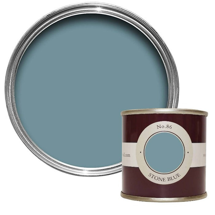 Stone Blue No. 86 Farrow & Ball Paint Colour - Sample Estate Emulsion Tester Pot - Paint Online Ireland