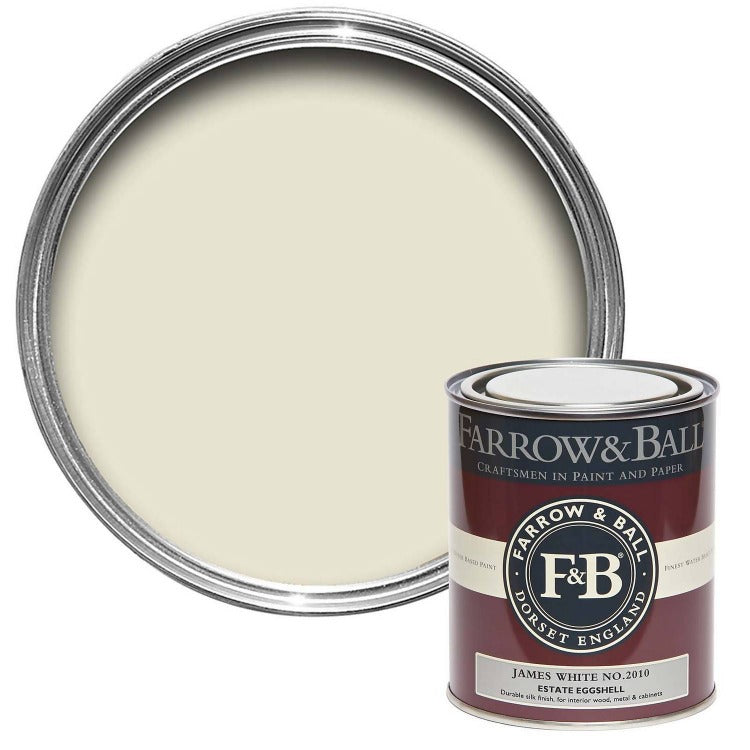Farrow & Ball James White No. 2010 - Farrow and Ball Paint Colour - Estate Eggshell - Paint Online Ireland