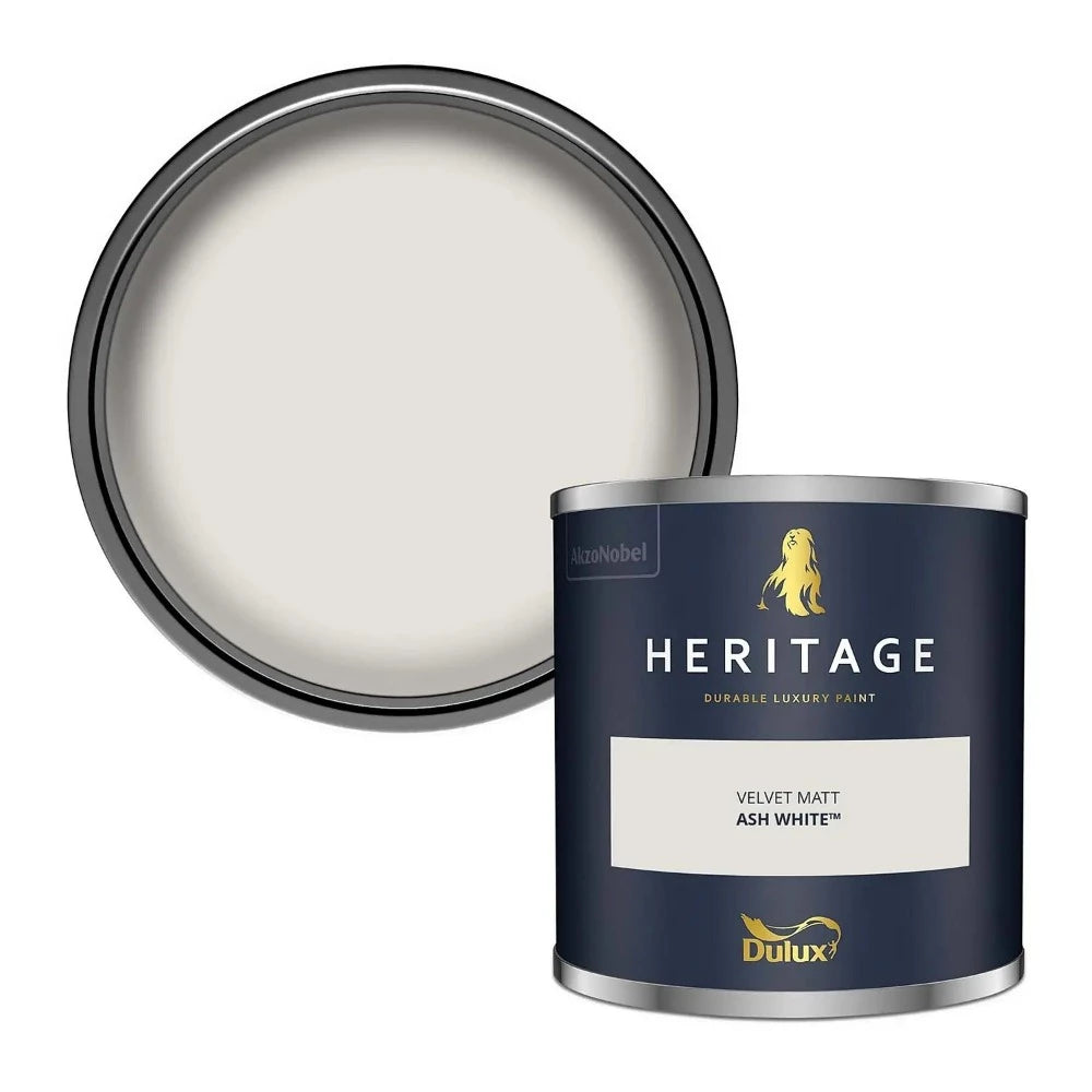 Ash White - Dulux Heritage Paint Colour Tester Sample Pot - Paint Online Ireland