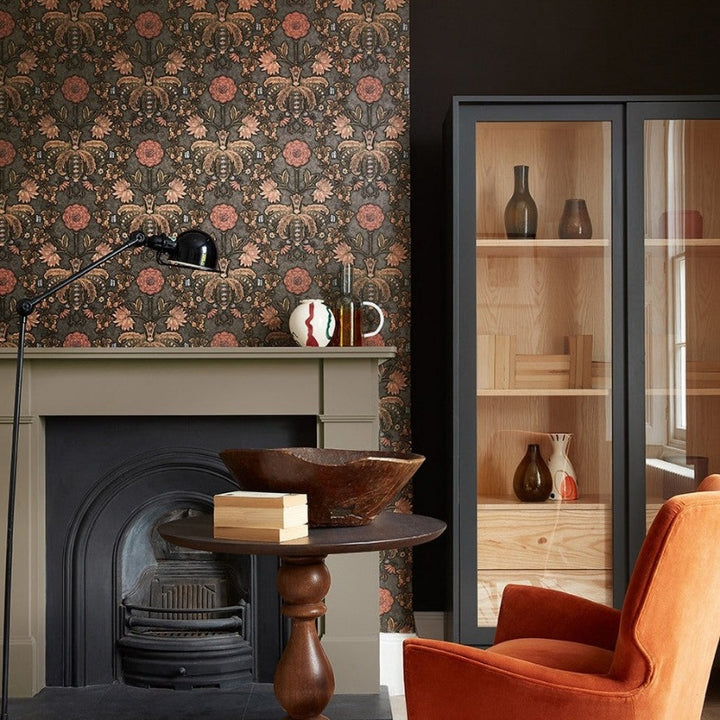Little Greene Chocolate Colour 124 is a rich, dark brown paint colour. Dark brown living room paint colour.