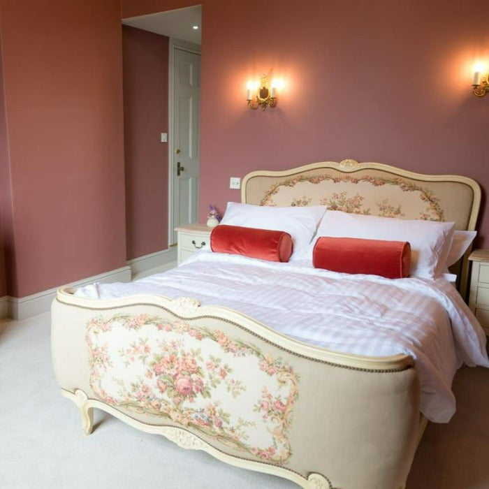 Little Greene Ashes of Roses No. 6 is a soft red paint colour. Ashes of Roses red bedroom paint colour. Order Little Greene paint online in Ireland. 