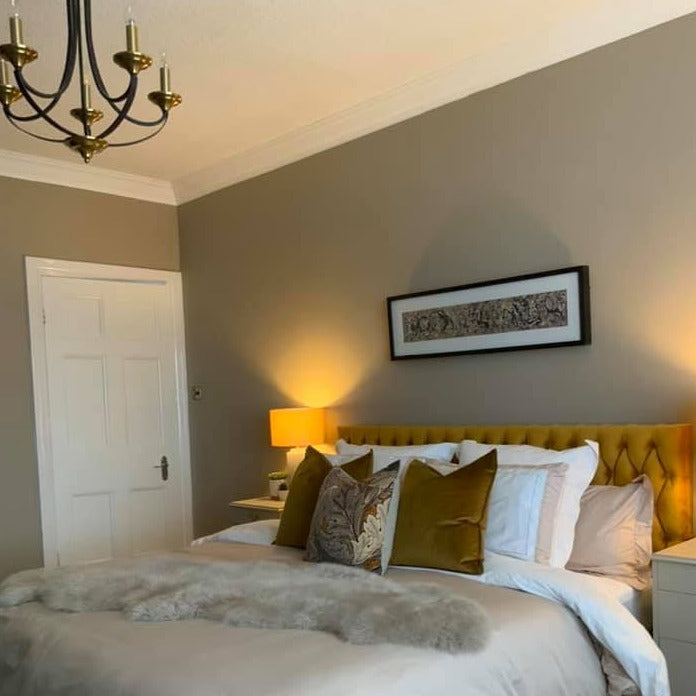 Rolling Fog Dark 160 Little Greene bedroom paint colour from Paint Online