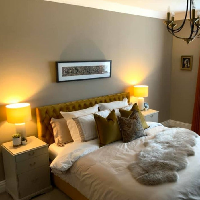 Rolling Fog Dark 160 Little Greene bedroom paint colour from Paint Online