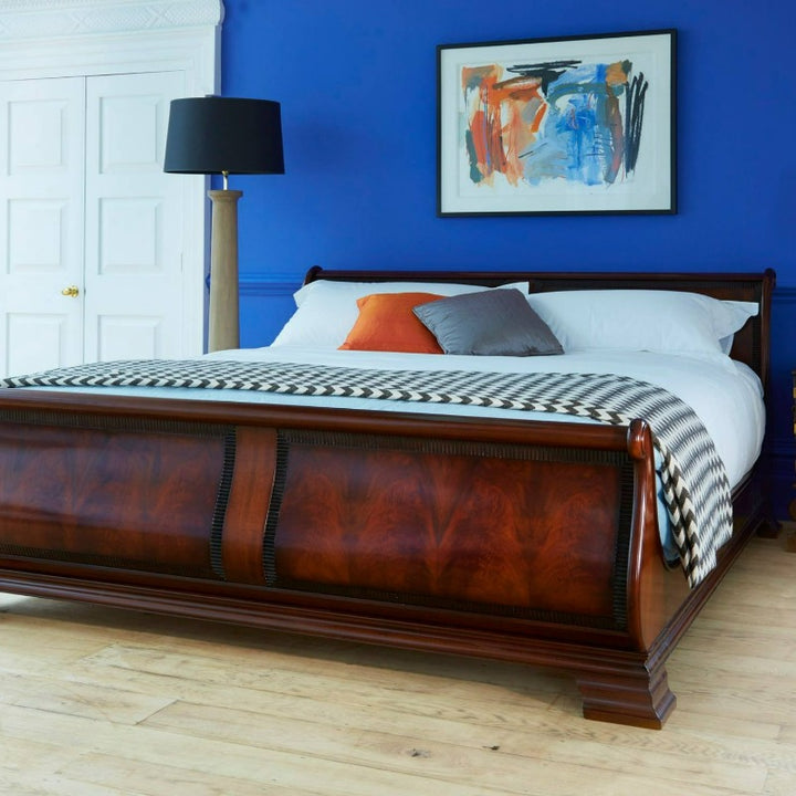 Little Greene Mambo No. 112 is a signature shade of purple. Purple Blue bedroom paint colour. Buy Little Greene paint online.