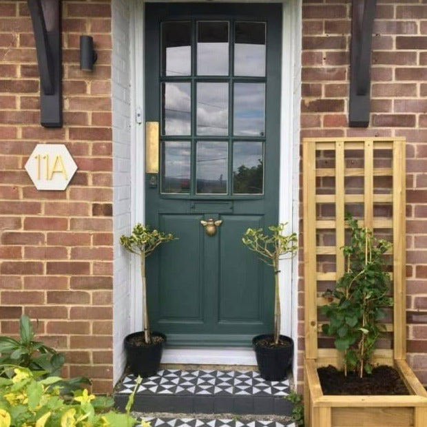 Little Greene Three Farm Green No. 306 is a rich dark deep green paint colour. Green front door paint colour. Buy Little Greene paint online.