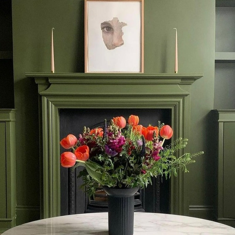 Little Greene Olive Colour No. 72 is a deep green paint colour. Olive Colour living room paint colour. Buy Little Greene Olive Colour paint online.