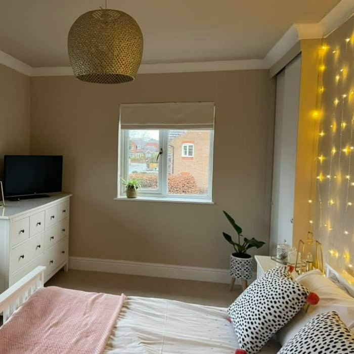 Little Greene Hammock No. 38 bedroom paint colour. Order this beige Little Greene paint colour online in Ireland.