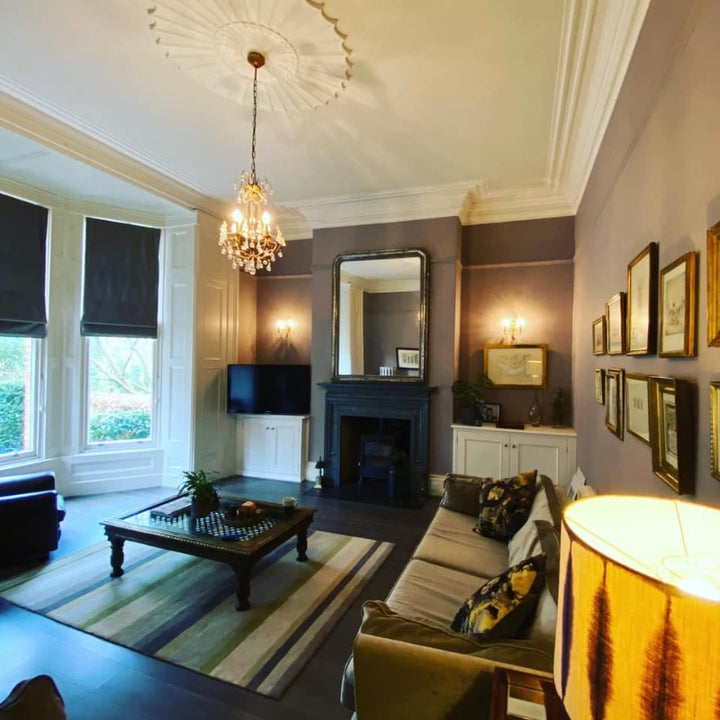 Dusted Heather by Dulux Heritage. Living room paint colour from Paint Online. 