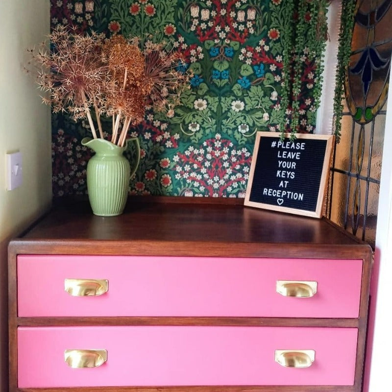 Little Greene Carmine No. 189 is a dusky pink paint colour. Pink furniture paint colour. Buy Little Greene paint online.