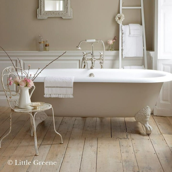 Little Greene Rolling Fog Pale No. 158 is a warm, pale neutral paint colour. Panelling paint colour. Order Little Greene paint online in Ireland.