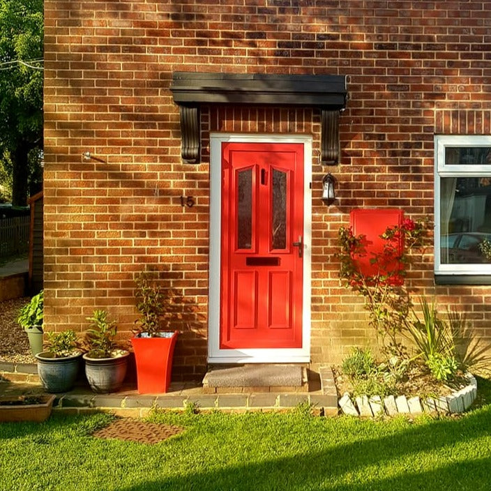 Little Greene Atomic Red No. 190 is a bright red paint colour. Red front door paint colour. Buy Little Greene paint online.