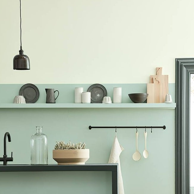 Kitchen Green No. 85 is a refreshing green paint colour from Little Greene. Kitchen Green 85 is a popular green paint colour. Buy Kitchen Green 85 paint online.