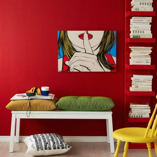 Little Greene Atomic Red No. 190 is a bright red paint colour. Red feature wall paint colour. Buy Little Greene paint online.