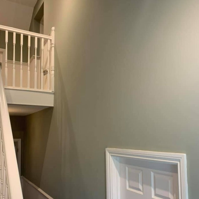Little Greene Normandy Grey No. 79 hallway paint colour. A timeless green grey paint colour. Order Little Greene paint online in Ireland.