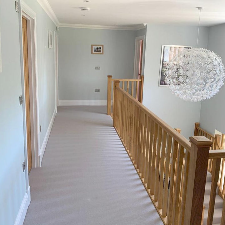 Borrowed Light blue hallway Farrow and Ball paint colour from Paint Online