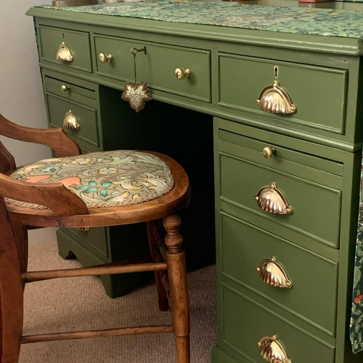 Little Greene Olive Colour No. 72 is a deep green paint colour. Olive Colour furniture paint colour. Buy Little Greene Olive Colour paint online.