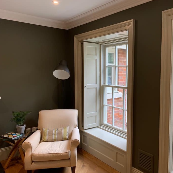 Hornblende Paint And Paper Library Paint Colour No. 186. Green living room paint colour.