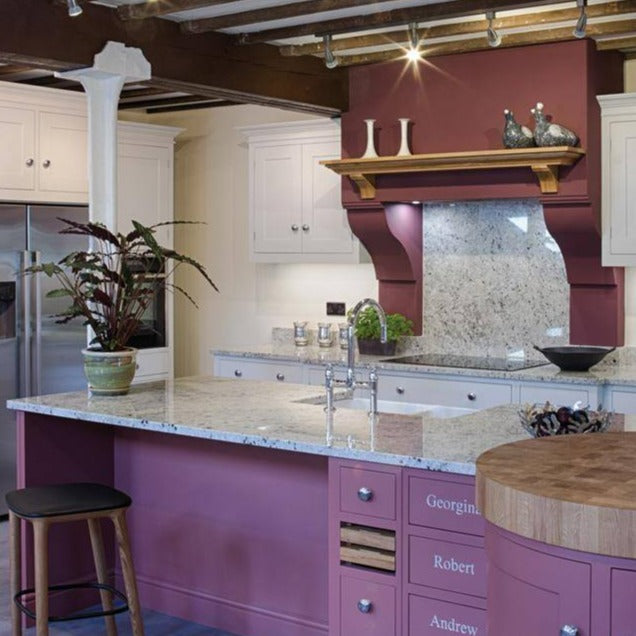 Little Greene Adventurer No. 7 is a deep red plum paint colour. Adventurer 7 kitchen paint colour. Order Little Greene paint online in Ireland.