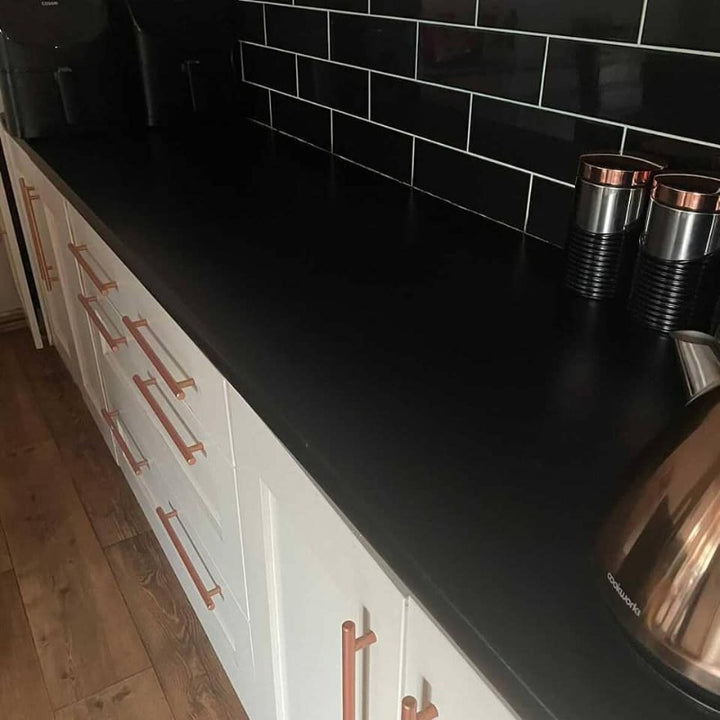 Licorice Beyond Paint. kitchen countertop paint from Paint Online.