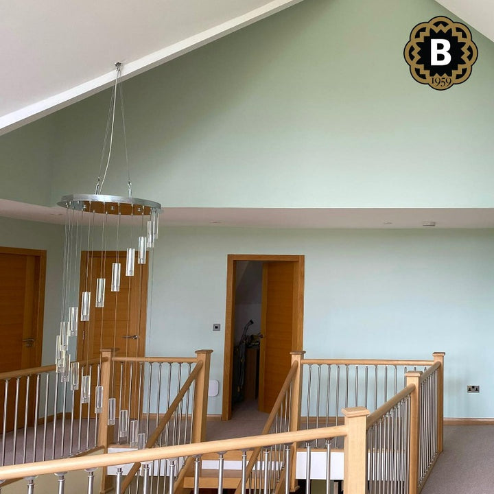 Little Greene Hidey Hole No. 307 is a fresh, pale green paint colour. Hidey Hole 307 hallway and landing paint colour. Buy Little Greene paint online in Ireland.