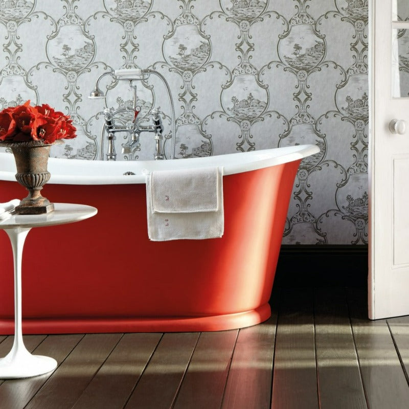 Little Greene Atomic Red No. 190 is a bright red paint colour. Red bath paint colour. Buy Little Greene paint online.