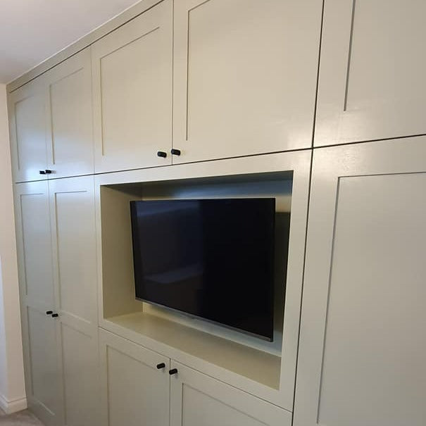 Little Greene Normandy Grey No. 79 wardrobe furniture paint colour. A timeless green grey paint colour. Order Little Greene paint online in Ireland.