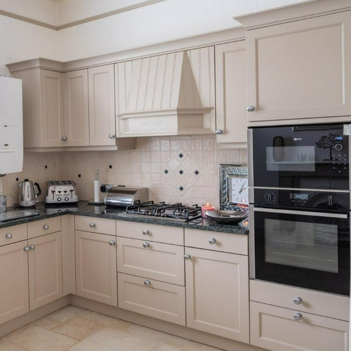 Little Greene Hammock No. 38 kitchen paint colour. Order this beige Little Greene paint colour online in Ireland.