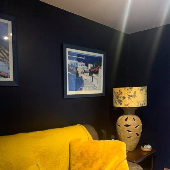 Dock Blue 252 Little Greene living room paint colour from Paint Online