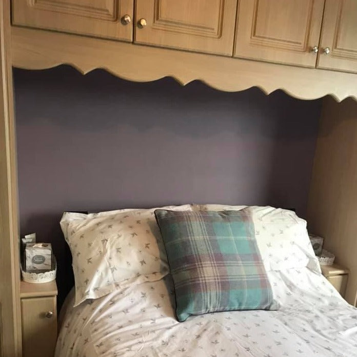 Brassica by Farrow and Ball purple bedroom paint colour from Paint Online