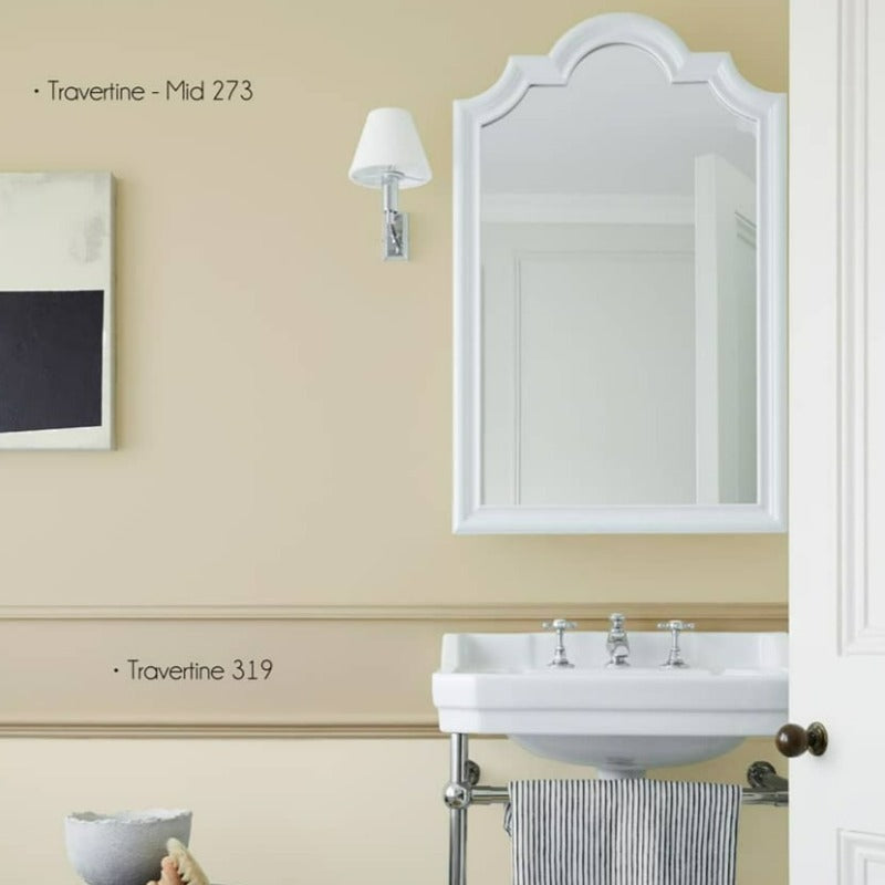 Little Greene Travertine Mid No. 273 a warm neutral bathroom paint colour. Buy Little Greene paint online.