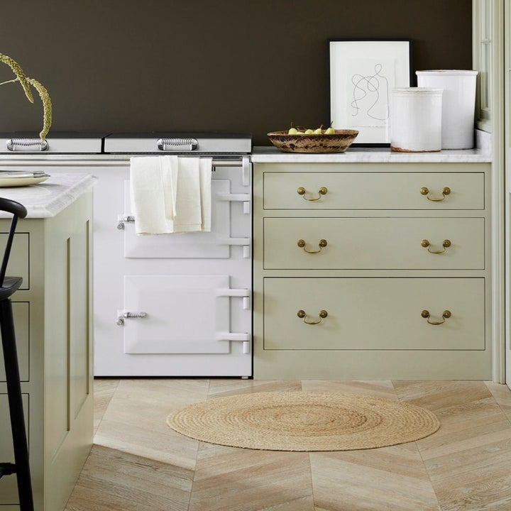 Book Room Green 322 Little Greene paint colour. Green kitchen cabinet units paint colour. Buy Little Greene paint online.