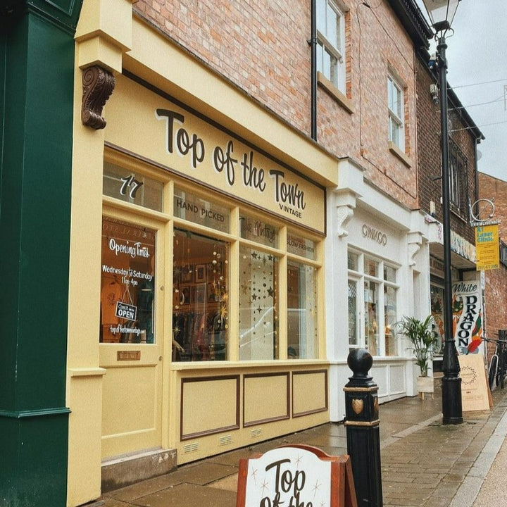 Little Greene Sunlight No. 135 yellow shop front. Sunlight 135 exterior eggshell. Buy Little Greene Sunlight 135 paint online.