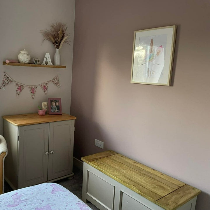 Little Greene Light Peachblossom No. 3 bedroom paint colour. A classic dusky pink. Order Little Greene paint online in Ireland now. 