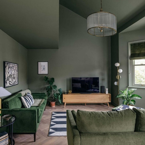 Sage Green No. 80 is a beautiful green paint colour. Sage Green 80 green living room paint colour. Order Little Greene paint online in Ireland.