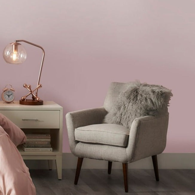 Dorchester Blush is a mauve pink paint colour. Pink bedroom paint colour. Buy Fleetwood paint online.