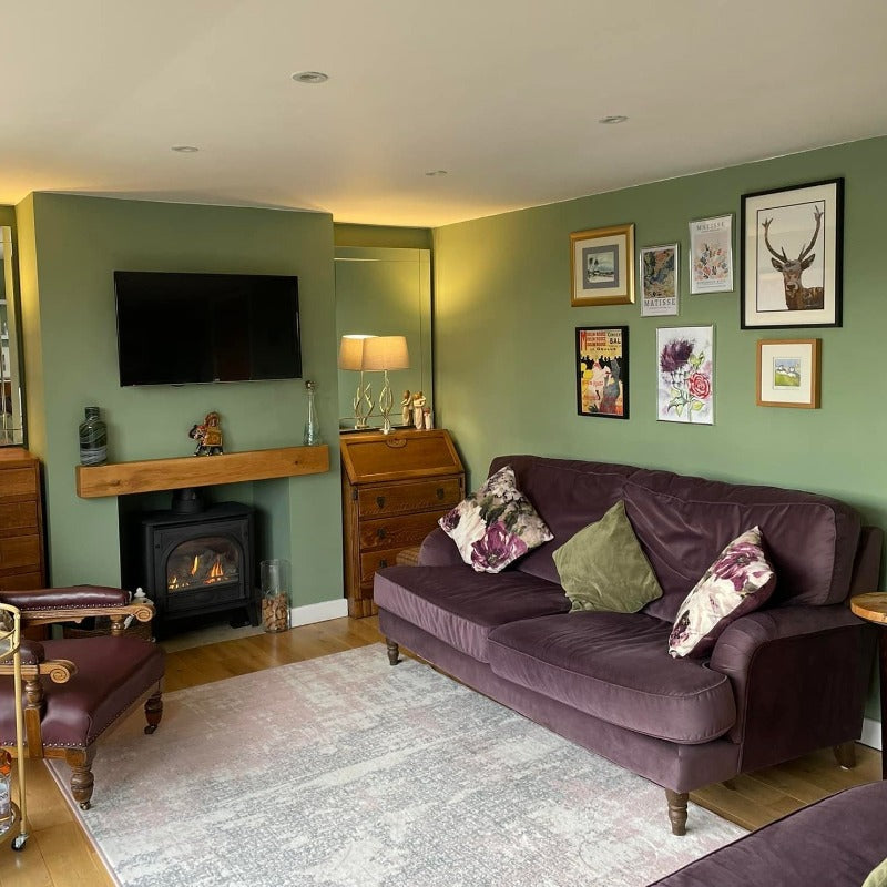 Breakfast Room Green Farrow and Ball living room paint colour from Paint Online