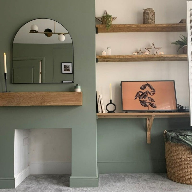 Little Greene Windmill Lane No. 296 is a soft, muted green paint colour. Order Little Greene Windmill Lane 296 living room paint online in Ireland.