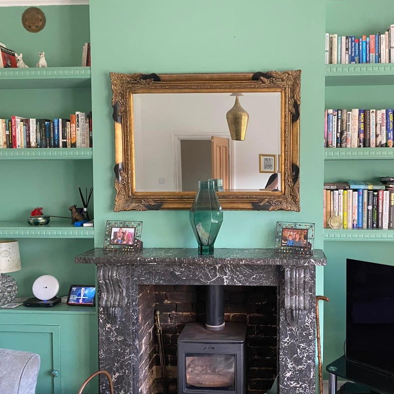 Arsenic Farrow & Ball living room paint colour from Paint Online.