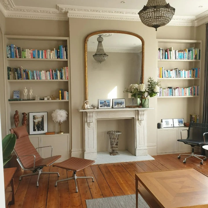 Little Greene Rolling Fog No. 143 is a beautiful warm neutral paint colour. Used historically as a white with darker colours. Order Little Greene paint online in Ireland.