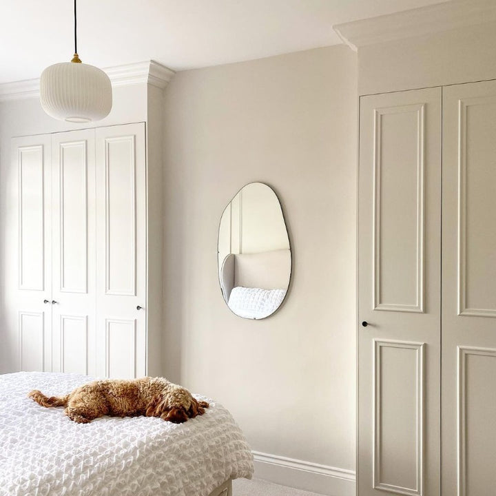 Little Greene Slaked Lime Mid 149 paint colour. Bedroom paint colour.