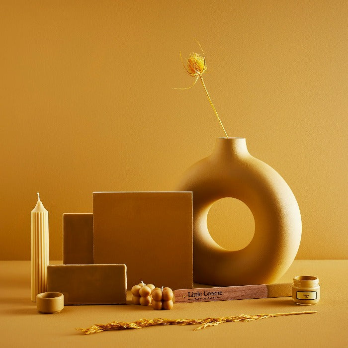 Little Greene Bassoon No. 336 has a deep-ochre undertone. Bassoon 336 is a bold and charming yellow paint colour. Order Little Greene paint online in Ireland.